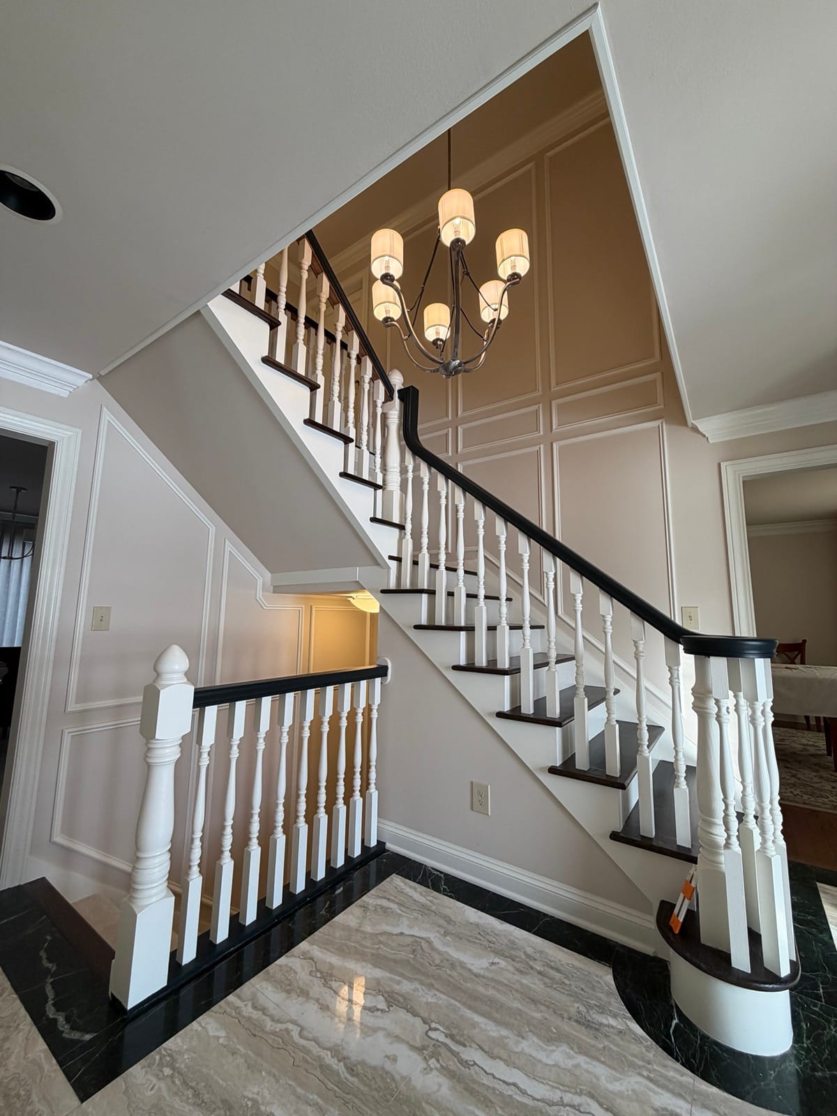 Two-Story Wainscoted Foyer — after
