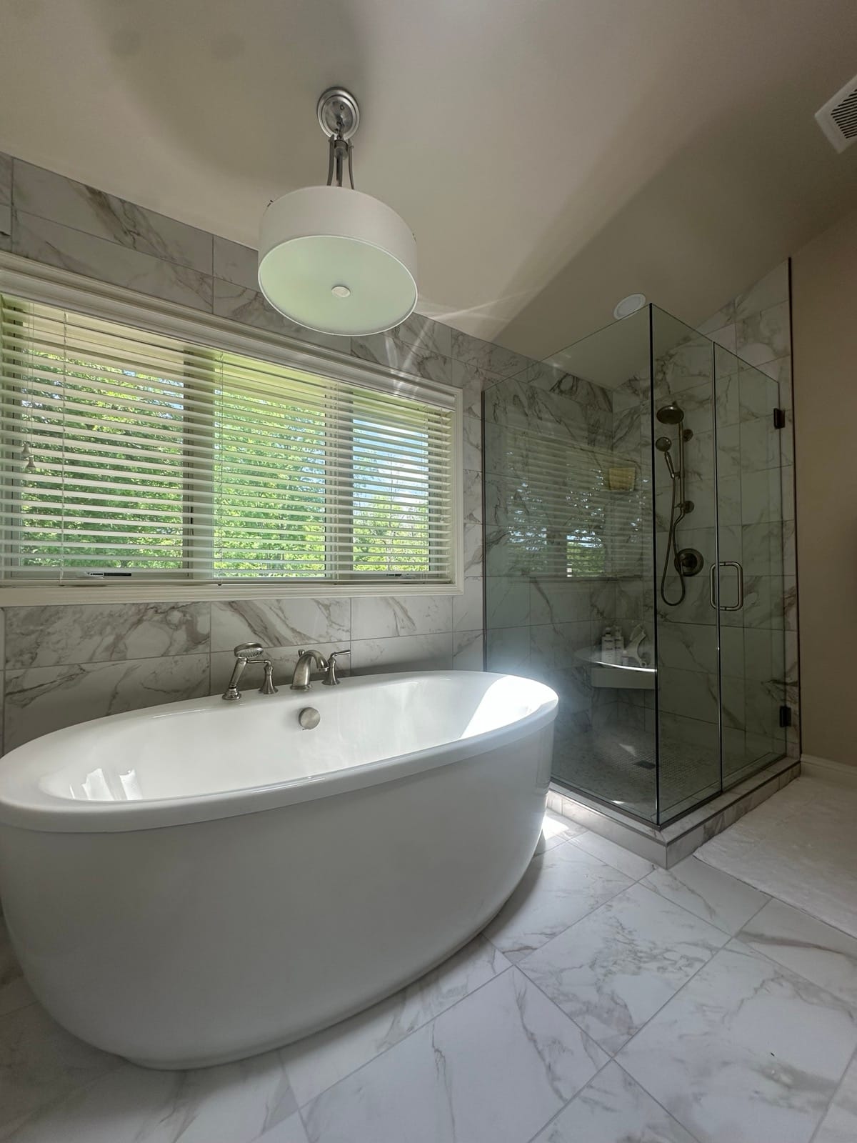Carrara Marble Master Bath — after