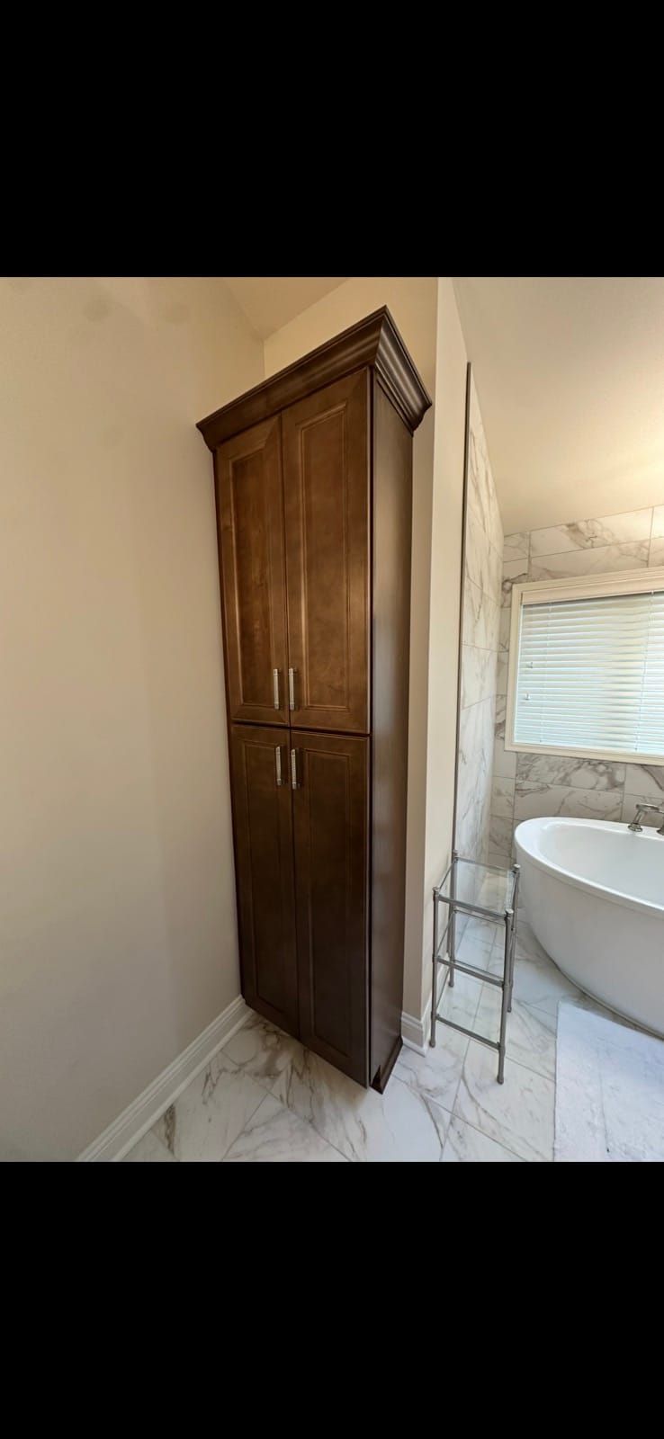 Carrara Marble Master Bath — view 2