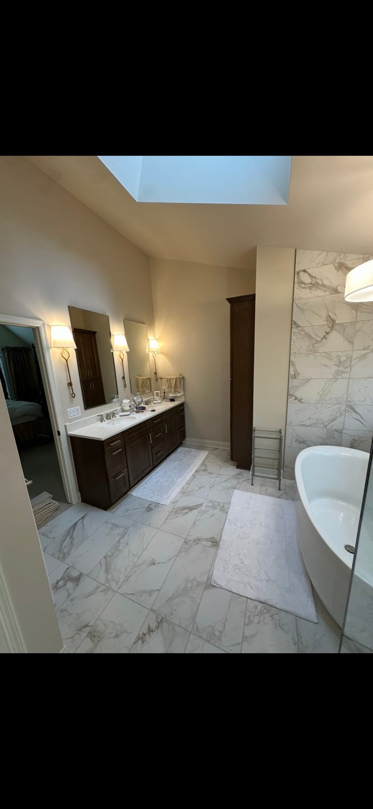 Carrara Marble Master Bath — view 4