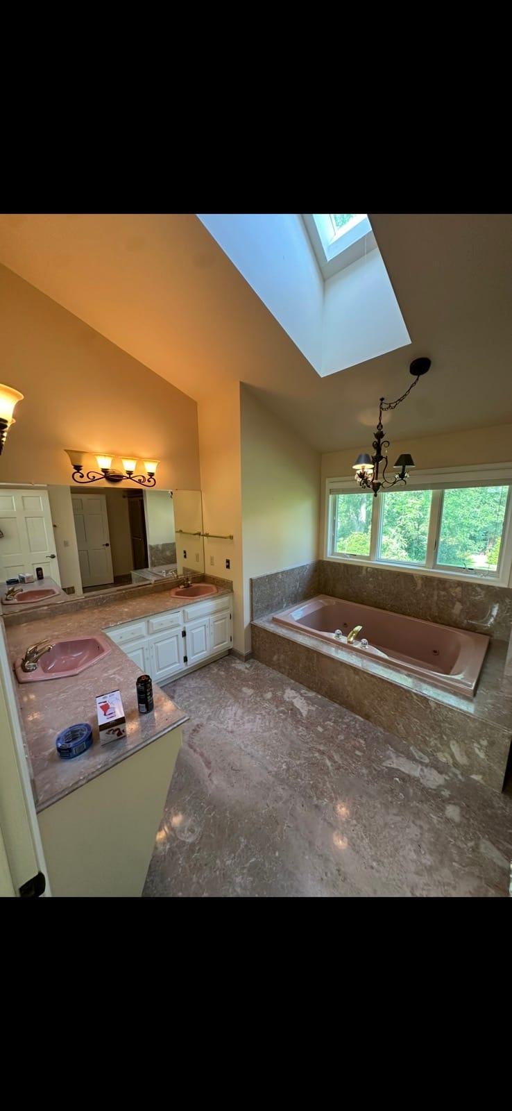 Carrara Marble Master Bath — before
