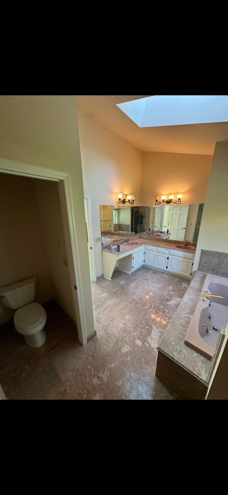 Carrara Marble Master Bath — before