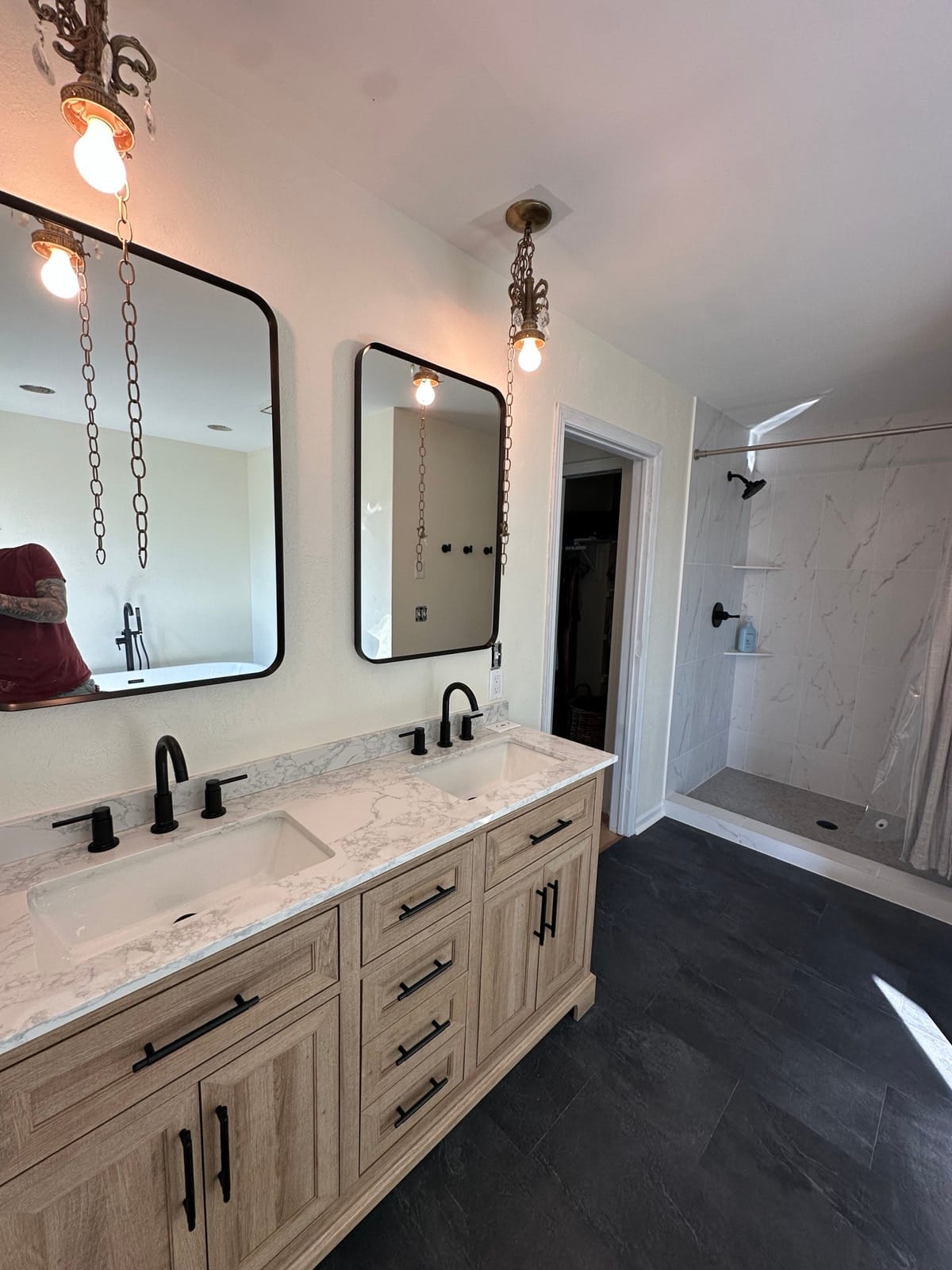 Matte Black Master Bath — view 4