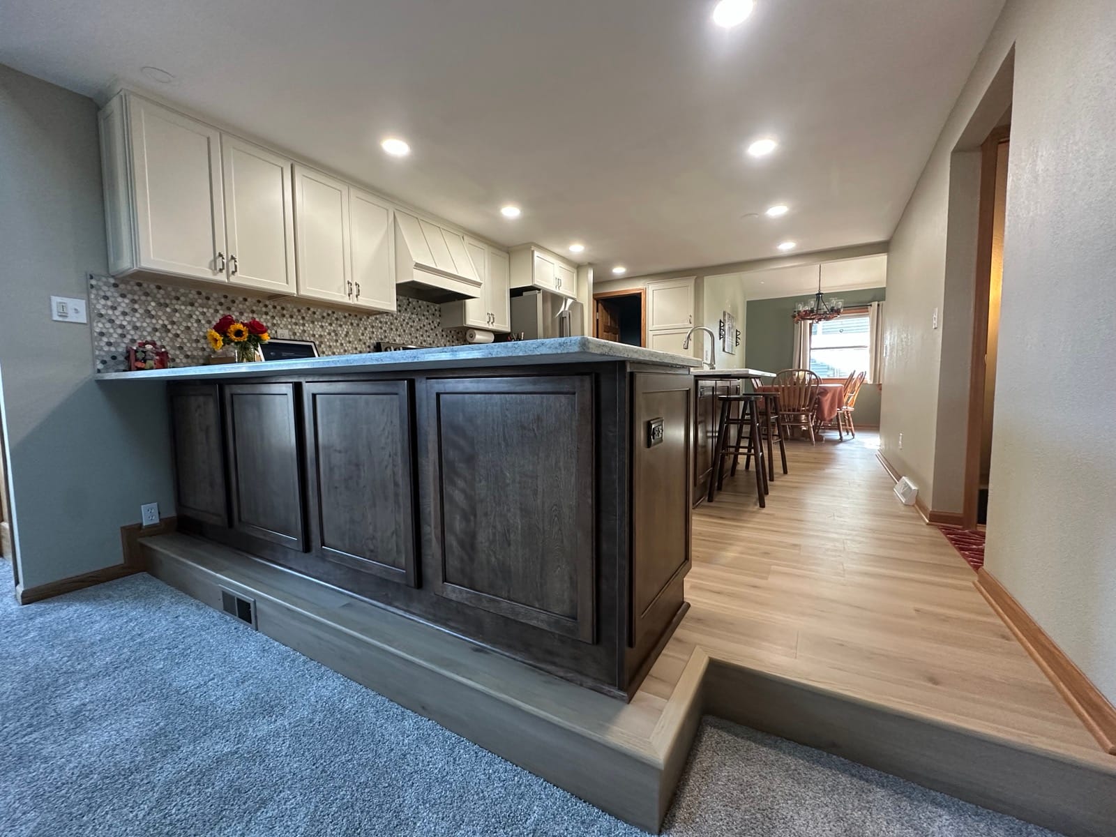 Two-Tone Open-Concept Kitchen