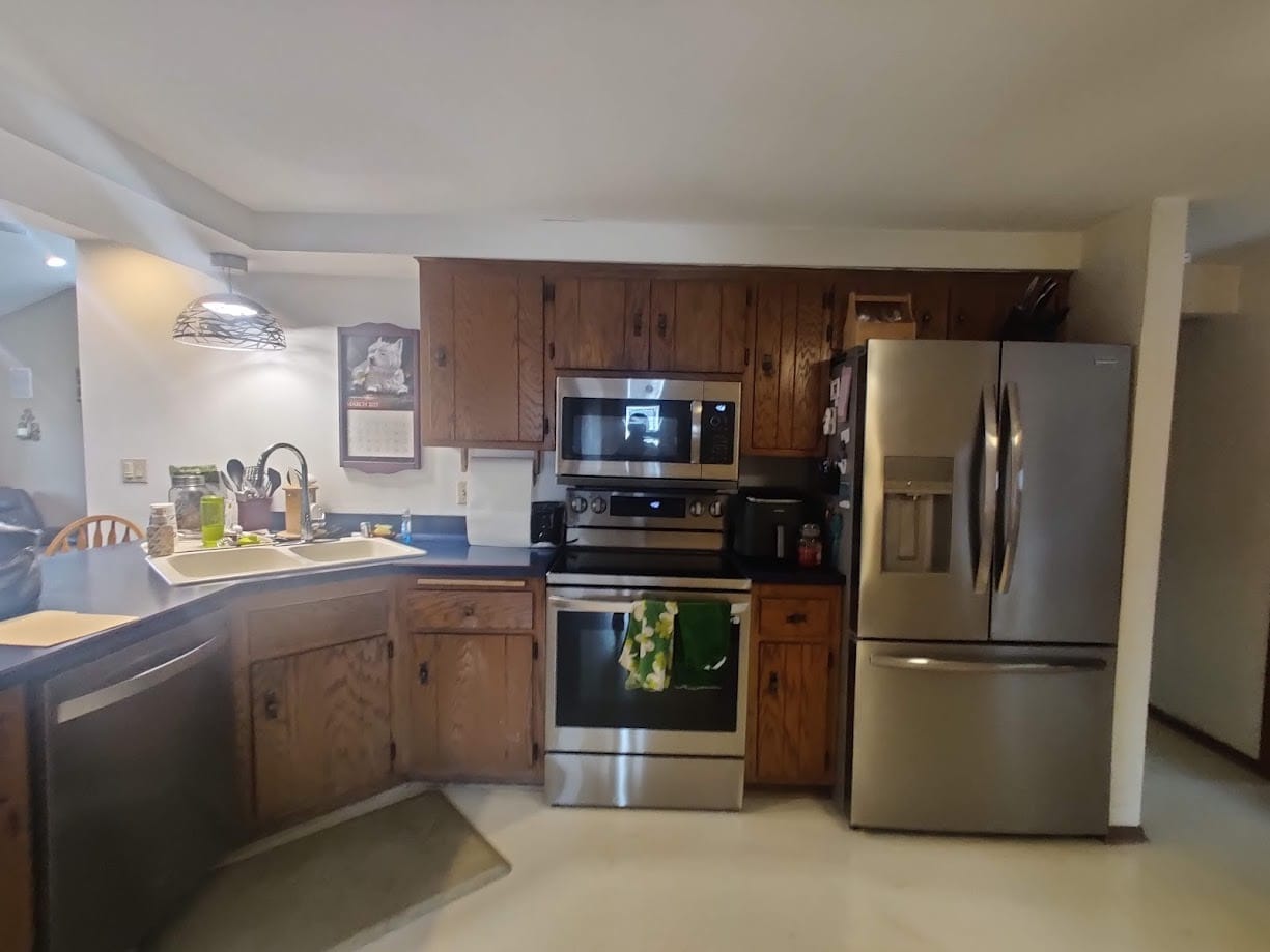 Two-Tone Open-Concept Kitchen — before